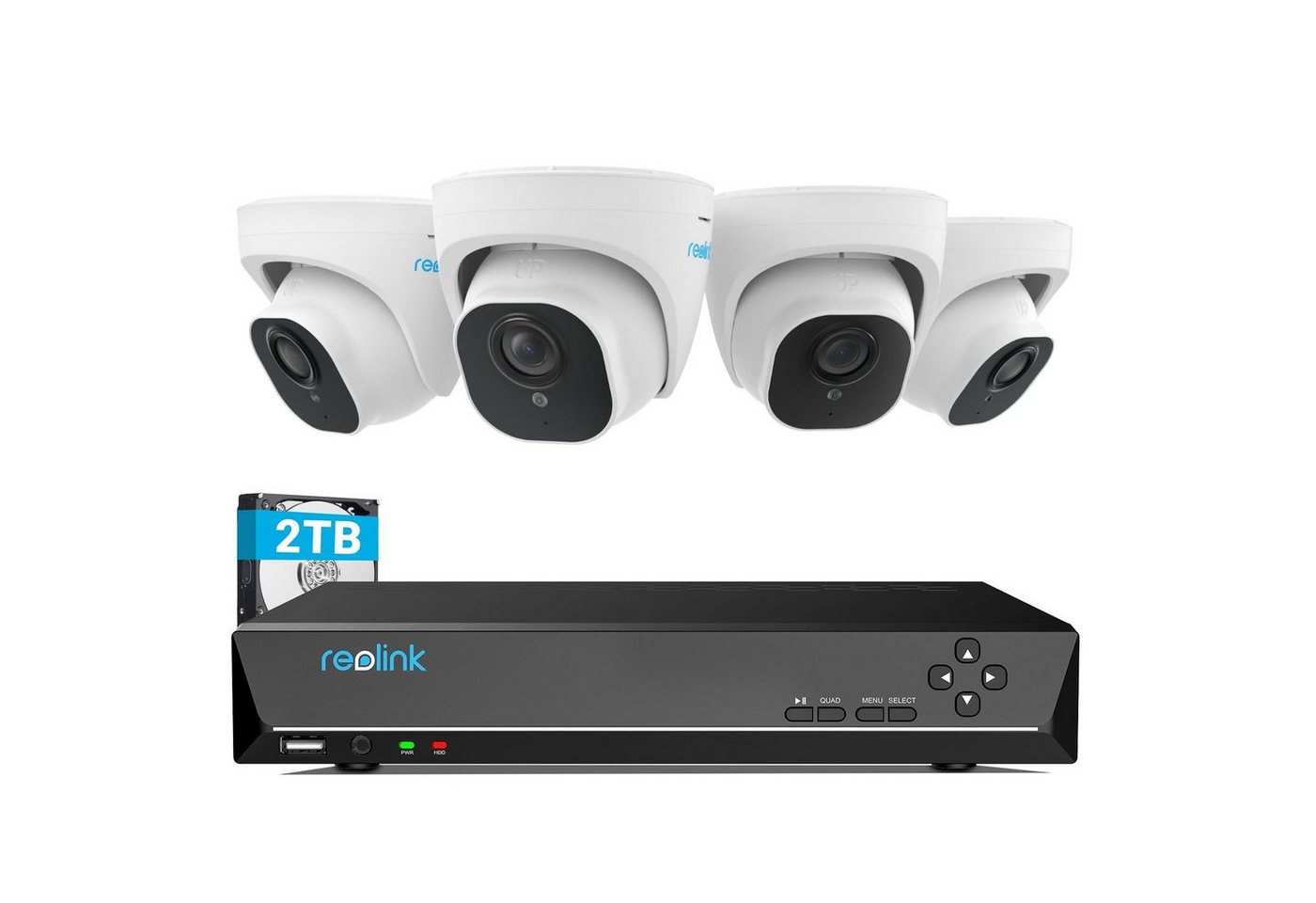 Reolink Überwachungskamera RLK8-820D4-A 4K PoE (Set, 8 Kanal,24/7Aufnahme) von Reolink