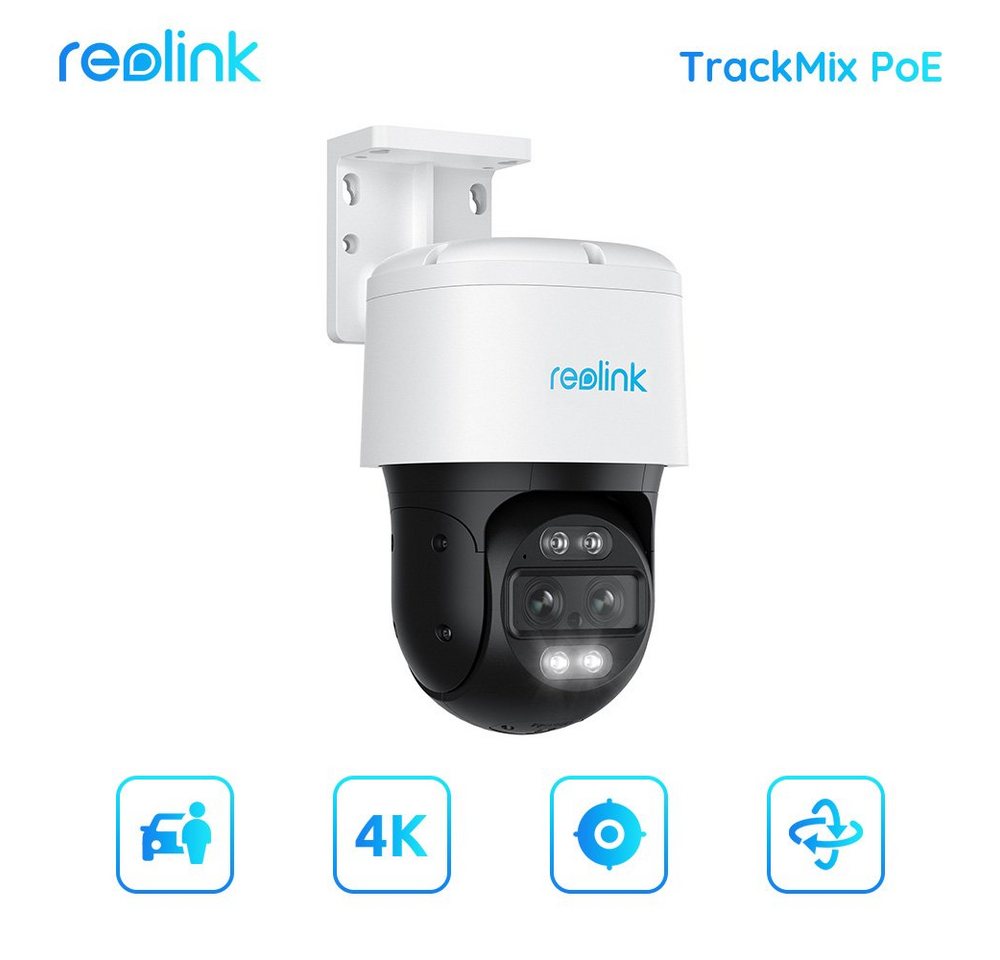 Reolink Trackmix PoE Überwachungskamera (Außenbereich, 2 Spotlights, 8MP, Smarte Bewegungserkennung, Dual-Objektiv, Farbige Nachtsicht) von Reolink