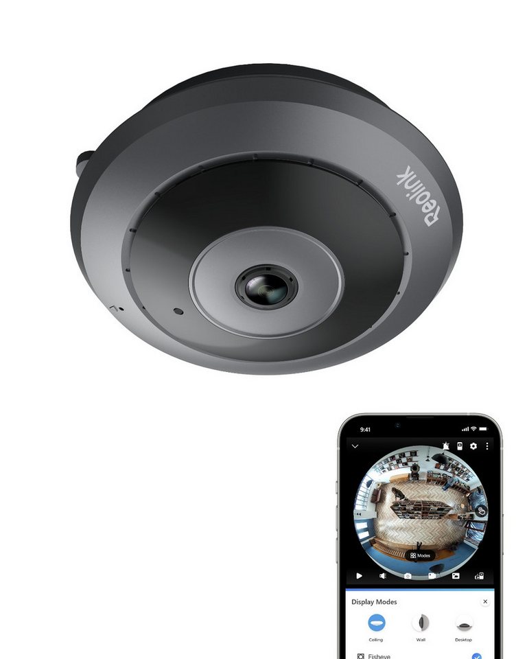 Reolink Überwachungskamera 6MP 360° Panorama WLAN Fisheye-Kamera (Innenbereich, Bewegungserkennung,Personenerkennung,2-Wege-Audio) von Reolink