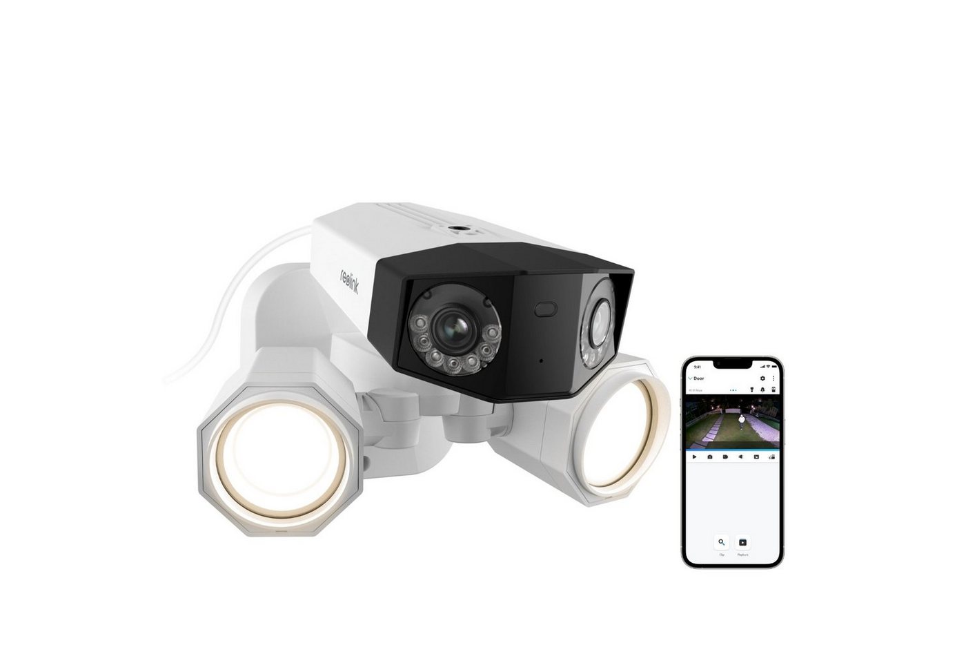 Reolink Überwachungskamera 8MP UHD PoE Floodlight (Außenbereich, Dual-Objektiv,180° Panorama-Weitwinkel,Stromversorgung über Ethernet) von Reolink