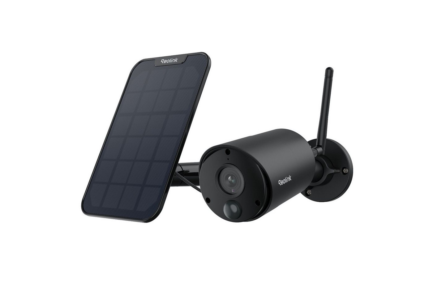 Reolink Überwachungskamera Argus Eco+Solarpanel 3MP Akku- oder solarbetriebene WLAN IP (Außenbereich, Personen-/Autoerkennung, IR-Nachtsicht) von Reolink
