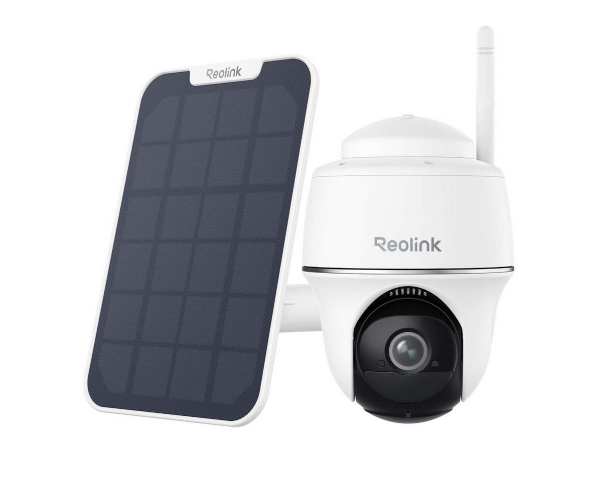 Reolink Überwachungskamera Argus Series B430 akkubetriebene 5 MP WLAN-Überwachungskamera (mit Schwenk- und Neigefunktion, Personen- und Fahrzeugerkennung, inkl. Solarpanel) von Reolink