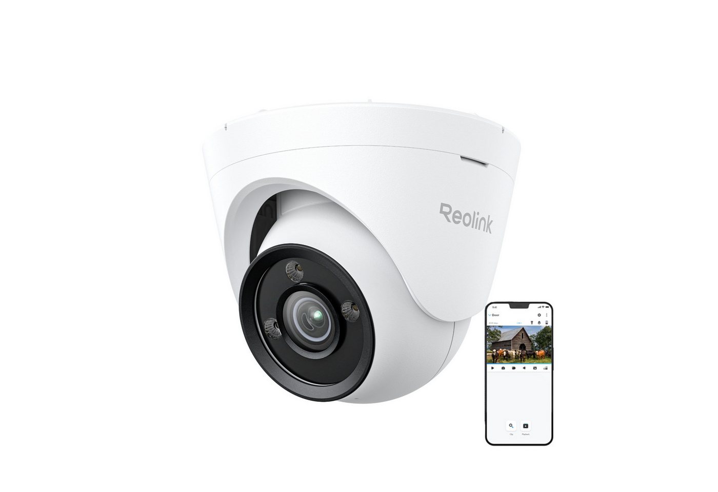 Reolink Überwachungskamera ColorX 8MP Vollfarb-Nachtsicht (Außenbereich, Reolink Color X Series Dome, F1.0 Superblende, Intelligente Erkennung,4K True Color Nachtsicht) von Reolink