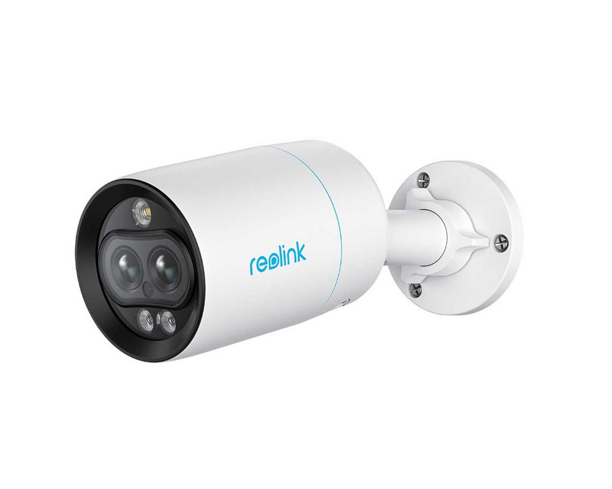 Reolink Überwachungskamera P330M Intelligente 4K PoE (mit zwei Objektiven, Panoramasicht und Nachtsicht in Farbe, 2-Wege-Audio, IP66 Wetterfest) von Reolink