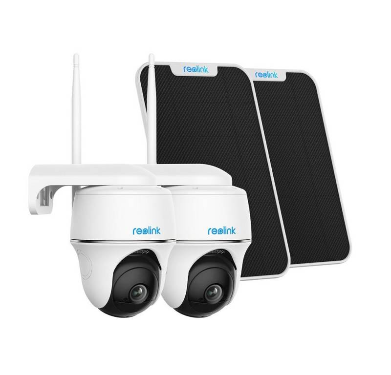 Reolink Überwachungskamera PTCam ProHD 5MP mit Solarpanel, 2,4/5GHz WLAN (Außenbereich, 2-tlg., 2K+,PIR-Erkennung,IR-Nachtsicht,Solarbetrieben,Zwei-Wege-Audio) von Reolink
