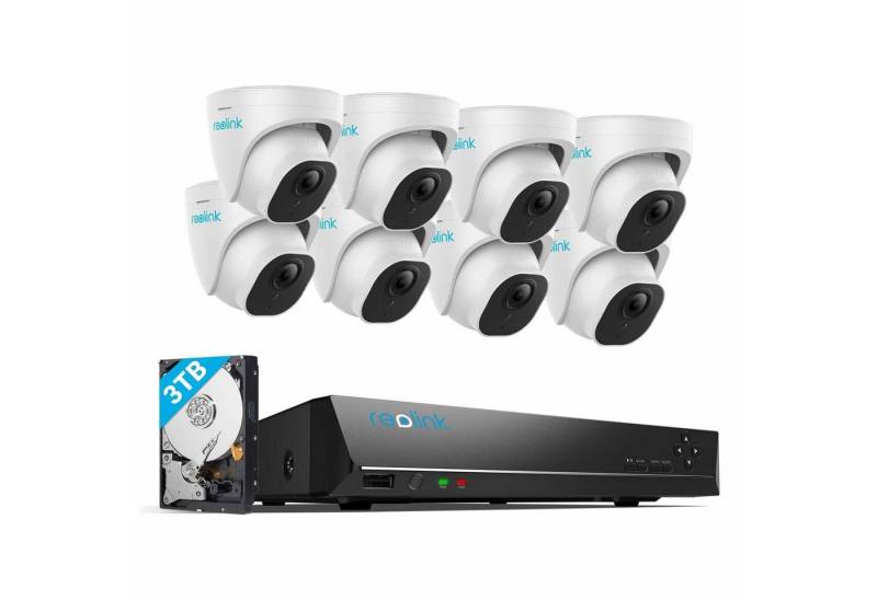 Reolink Überwachungskamera RLK16-820D8-A 4K PoE (Außenbereich, Videoüberwachungsset, Videoüberwachung mit 8X 8MP PoE IP Kamera und 16CH 4TB HDD NVR, Personenerkennung und Fahrzeugerkennung, IP66, 30M IR Nachtsicht) Reolink Überwachungskamera RLK16-820D8-A 4K PoE (Außenbereich, Videoüberwachungsset, Videoüberwachung mit 8X 8MP PoE IP Kamera und 16CH 4TB HDD NVR, Personenerkennung und Fahrzeugerkennung, IP66, 30M IR Nachtsicht) von Reolink