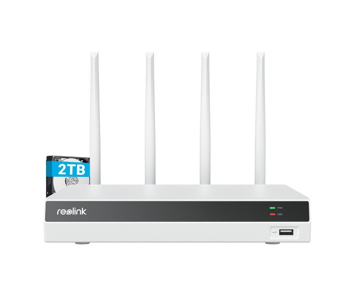 Reolink Überwachungskamera RLN12W Wi-Fi 6 12CH NVR (Innenbereich, 12 Kanäle,5/2,4 GHz WLAN,Wi-Fi 6,2TB Festplatte,Max. 16MP Auflösung) von Reolink