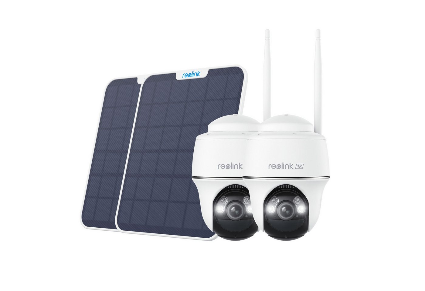 Reolink Überwachungskamera Set 2x B440 Battery-WiFi + 2x Solarpanel (Außenbereich) von Reolink
