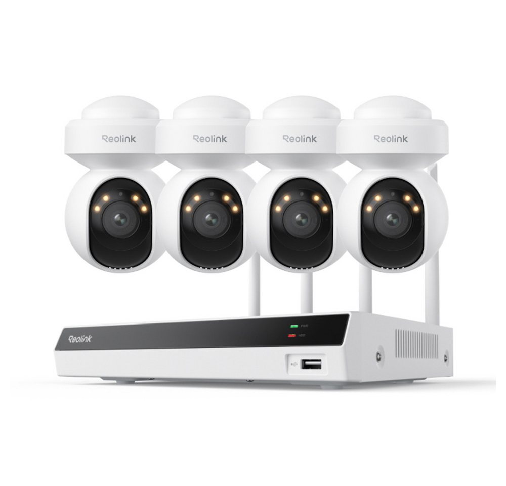 Reolink Überwachungskamera Wifi Set RLK12-800WPT4 (Innenbereich, Außenbereich, 8MP Ultra HD, Auto-Tracking,Dualband-WLAN, 4K Intelligente Erkennung) von Reolink
