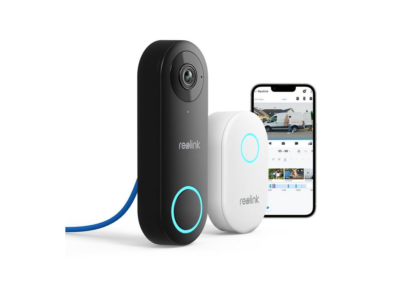 Reolink Video Doorbell Kamera PoE-Version 5MP Smart Home Türklingel (Außenbereich, Innenbereich, IP65 Wetterschutz, Gegensprechfunktion, IP65 Wetterschutz) von Reolink