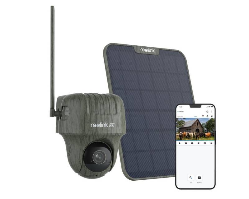 Reolink Wildkamera 4K 8MP 3G/4G LTE mit 360º Rundumsicht (Außenbereich, 1-tlg., No-Glow,Tiererkennung,355°/90° Schwenk,Bewegungsmelder,2-Weg-Audio) von Reolink