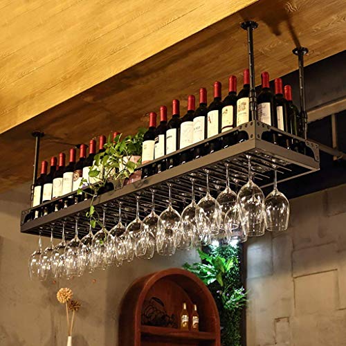 Wine Rack Wine Rack, Bar Bar Reception Wrought Iron Stand Glass Ceiling Wine Glass Wine Rack Hanging Upside Down Wine von Reotto