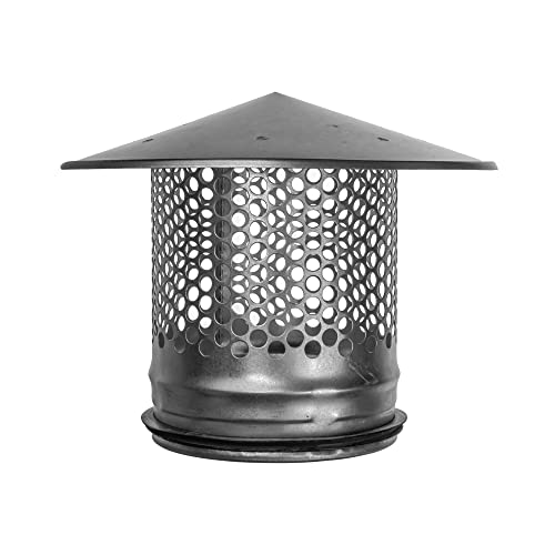 Runde Dach-Regenkappe, HVAC-Lüftung, verzinkter Stahl, Allwetter-Regenkappe, Dachoberseite, runde Dachbelüftung mit Gummidichtung für perfekte Isolierung, Entlüftungsabdeckung (12,5 cm) von Repa Market