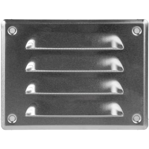 14 x 10,5 cm Aluminium-Lüftungsschlitzabdeckung – Qualitätsstahl-Rücklauf-Luftgitter – für Decke und Seitenwand – HVAC – mit Insektenschutzgitter (140 x 105 mm, Aluminium) von Repa Market