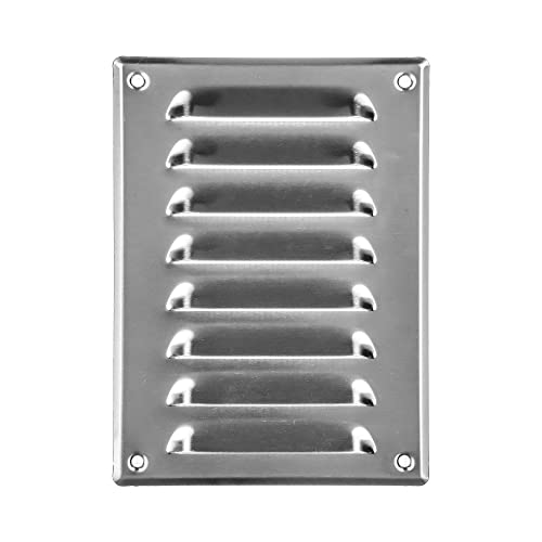 14 x 19 cm Aluminium-Lüftungsschlitzabdeckung – Stahlrücklauf-Luftgitter – für Decke und Seitenwand – HVAC – mit Insektenschutz (140 x 190 mm, Aluminium) von Repa Market