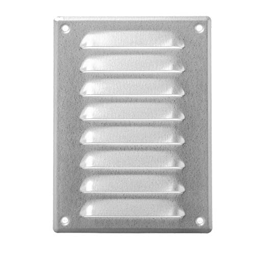 14 x 19 cm Verzinkte Lüftungsschlitzabdeckung – Qualitätsstahl-Rücklauf-Luftgitter – für Decke und Seitenwand – HVAC – mit Insektenschutzgitter (140 x 190 mm, Verzinkt) von Repa Market