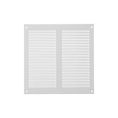 20 x 20 cm weiße Abdeckung der Entlüftung – Stahlrücklauf-Luftgitter – für Decke und Seitenwand – HVAC – mit Insektenschutz (200 x 200 mm, weiß) von Repa Market