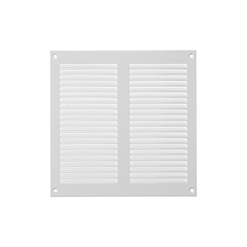 Repa Market 200 x 200 mm Weiß Lüftungsgitter mit Insektengitter - Innen- und Außen Lüftung Abdeckung - Heizung, Kühlung und Klimaanlage Gitter - HVAC System Abluft Abdeckgitter, Wetterschutzgitter von Repa Market