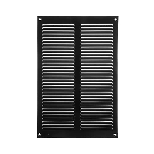 20 x 30 cm schwarze Abdeckung der Entlüftung – Stahlrückluftgitter – für Decke und Seitenwand – HVAC – mit Insektenschutz (200 x 300 mm, schwarz) von Repa Market