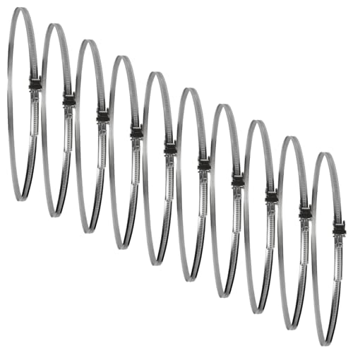 270mm Rohrschelle – 10 Stück verstellbare Rohrschellen aus Edelstahl mit Schneckengetriebe – Befestigungselement mit großem Durchmesserbereich für flexible Rohre (10 Stück) von Repa Market