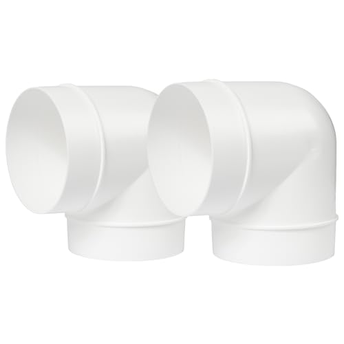 2er-Pack 100 mm Rohrleitung 90 Grad Winkelschlauch Belüftung Rundrohr Biegeverbinder 10 cm 2er-Pack 100 mm Rohrleitung 90 Grad Winkelschlauch Belüftung Rundrohr Biegeverbinder 10 cm von Repa Market