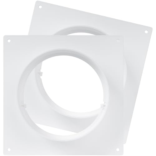 2er-Pack 125 mm Kanalverbinder Flansch, Kunststoff Gerade Rohrflansch für Heizung Kühlung Lüftungssystem (12,5 cm) von Repa Market