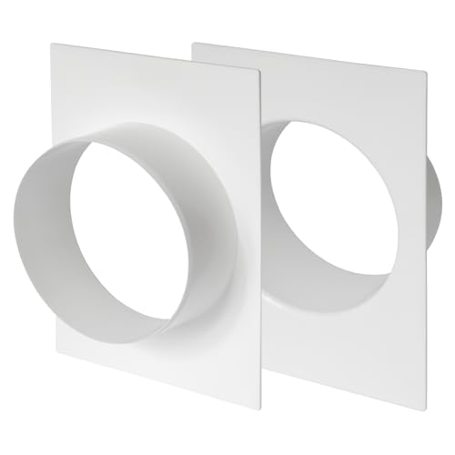 Repa MRepa Market 150 mm 2er Set Kunststoff Lüftungsrohr Verbinder Flansch – PVC Rohrkupplung, Trockner Abluftschlauch Anschlussplatte – Heizungs- & Klimaanlage Ventilation, HVAC Lüftungssystem von Repa Market