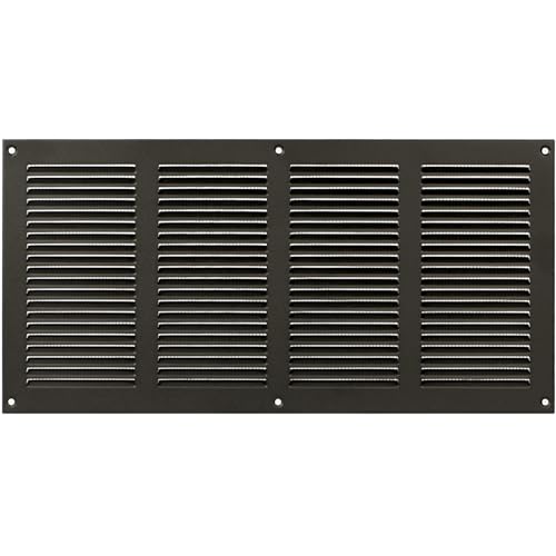 40 cm x 20 cm Anthrazit Lüftungsgitter mit Insektengitter - Innen- und Außenentlüftungsabdeckung - Heizungs-, Kühlungs- und Lüftungsanwendungen. (400 x 200 mm, Anthrazit) von Repa Market