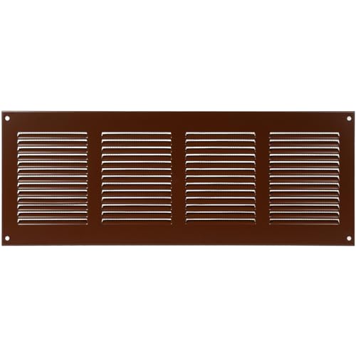 40 x 15 cm Braun Abdeckung der Entlüftung – Qualitätsstahl-Rückluftgitter – für Decke und Seitenwand – HVAC – mit Insektenschutz (400 x 150 mm, Braun) von Repa Market