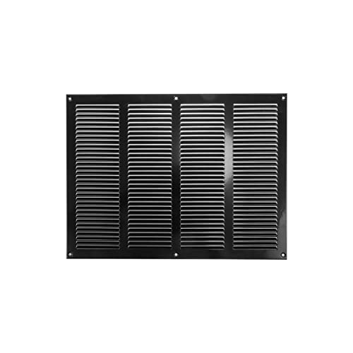 40 x 30 cm schwarze Abdeckung der Entlüftung – Stahlrücklauf-Luftgitter – für Decke und Seitenwand – HVAC – mit Insektenschutzgitter (390 x 200 mm, schwarz) von Repa Market