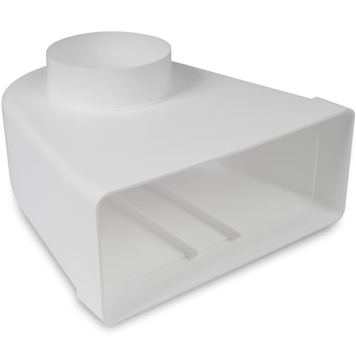 90° Grad 220 x 90 mm auf Ø100 mm rechteckiger Flachkanalverbinder für Rundrohranschluss - Klima, Lüftung, Heizung, Kühlung. 90° Grad 220 x 90 mm auf Ø100 mm rechteckiger Flachkanalverbinder für Rundrohranschluss - Klima, Lüftung, Heizung, Kühlung. von Repa Market