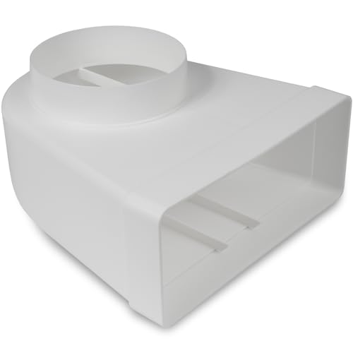 90° Grad 220 x 90 mm auf Ø125 mm rechteckiger Flachkanalverbinder für Rundrohranschluss - Klima, Lüftung, Heizung, Kühlung. 90° Grad 220 x 90 mm auf Ø125 mm rechteckiger Flachkanalverbinder für Rundrohranschluss - Klima, Lüftung, Heizung, Kühlung. von Repa Market
