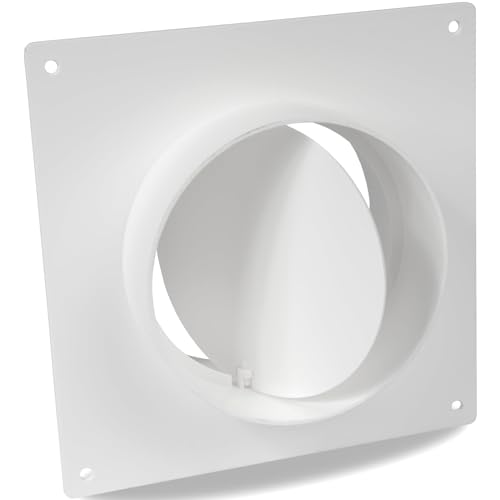 100 mm Rohrverbinderflansch, Kunststoff, gerader Rohrflansch für Heizung, Kühlung, Belüftungssystem (10 cm mit Ventil) von Repa Market