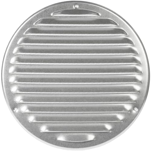 Ø 20 cm Verzinkt Lüftungsgitterabdeckung – Runde Soffit Belüftungsöffnungen – Lüftungsgitter – integrierte Fliegengitter – HVAC Belüftung, Verzinkt 200 mm von Repa Market