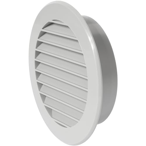 Repa Market 10 cm / 100 mm Kunststoff Grau – Entlüftungsabdeckung – runde Kanalabdeckung – Lüftungsschlitze – Schutzgitter – HVAC-Belüftung von Repa Market