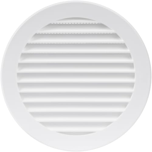 Repa Market 12.5 cm / 125 mm Kunststoff Weiß – Entlüftungsabdeckung – runde Kanalabdeckung – Lüftungsschlitze – Schutzgitter – HVAC-Belüftung von Repa Market