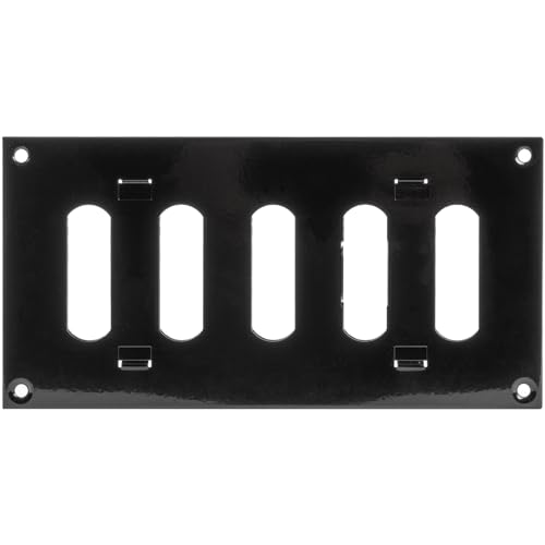 Repa Market 20 x 10 cm (Außenmaße) Quadratisch Metall Schwarz Lüftungsgitter verstellbar - Einstellbar Belüftung Gitter Abdeckung für Innen und Aufen - Lüftungsgitter verschließbar 200 x 100 mm von Repa Market