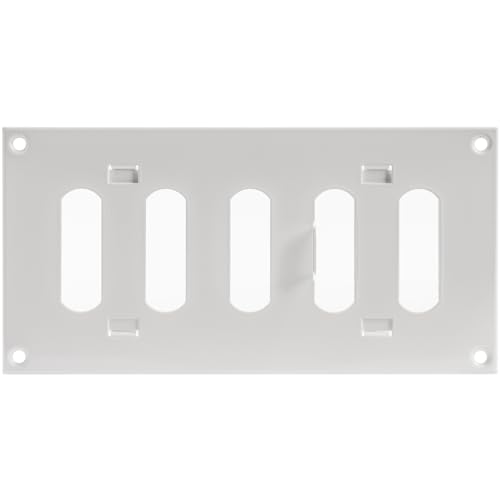Repa Market 20 x 10 cm (Außenmaße) Quadratisch Metall Weiß Lüftungsgitter verstellbar - Einstellbar Belüftung Gitter Abdeckung für Innen und Aufen - Lüftungsgitter verschließbar 200 x 100 mm von Repa Market