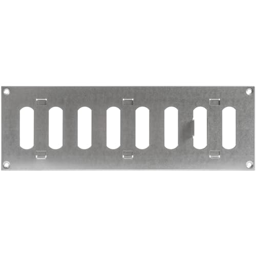 Repa Market 30 x 10 cm (Außenmaße) Rechteckig Metall Verzinkt Lüftungsgitter verstellbar - Einstellbar Belüftung Gitter Abdeckung für Innen und Aufen - Lüftungsgitter verschließbar 300 x 100 mm von Repa Market