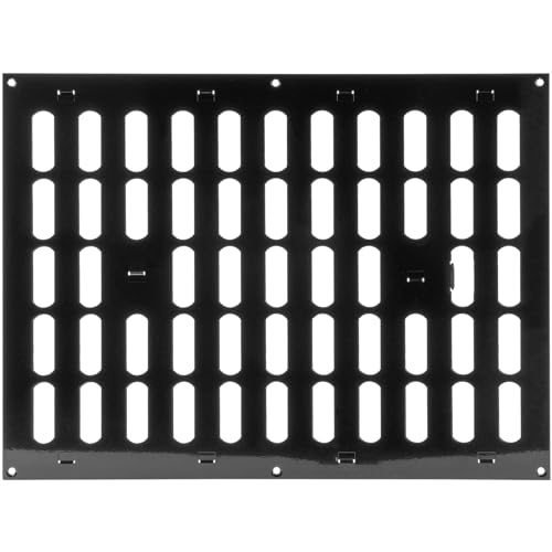 Repa Market 40 x 30 cm (Außenmaße) Rechteckig Metall Schwarz Lüftungsgitter verstellbar - Einstellbar Belüftung Gitter Abdeckung für Innen und Aufen - Lüftungsgitter verschließbar 400 x 300 mm von Repa Market