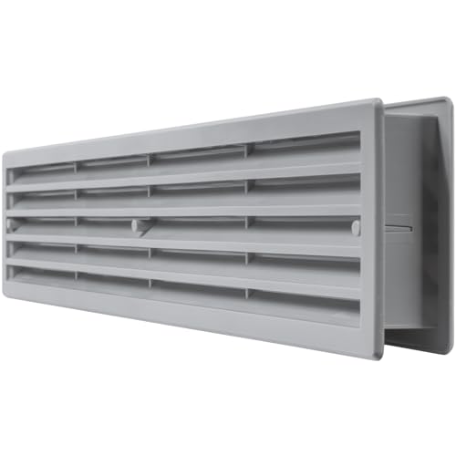 Repa Market 45 x 9.2 cm / 450 mm x 92 mm Graue Kunststoff-Türlüftungsabdeckung – rechteckige Kanalabdeckung – Lüftungsschlitze – zweiseitiges Schutzgitter – Universal-Möbel-Belüftung Repa Market 45 x 9.2 cm / 450 mm x 92 mm Graue Kunststoff-Türlüftungsabdeckung – rechteckige Kanalabdeckung – Lüftungsschlitze – zweiseitiges Schutzgitter – Universal-Möbel-Belüftung von Repa Market