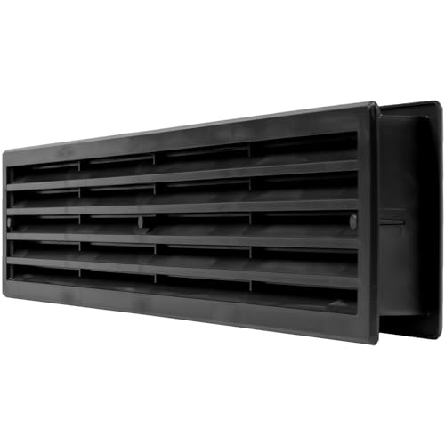 Repa Market 45 x 9.2 cm / 450 mm x 92 mm Schwarze Kunststoff-Türlüftungsabdeckung – rechteckige Kanalabdeckung – Lüftungsschlitze – zweiseitiges Schutzgitter – Universal-Möbel-Belüftung Repa Market 45 x 9.2 cm / 450 mm x 92 mm Schwarze Kunststoff-Türlüftungsabdeckung – rechteckige Kanalabdeckung – Lüftungsschlitze – zweiseitiges Schutzgitter – Universal-Möbel-Belüftung von Repa Market