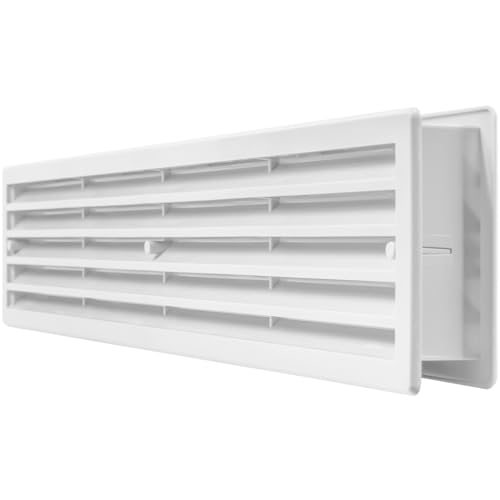 Repa Market 45 x 9.2 cm / 450 mm x 92 mm Weiße Kunststoff-Türlüftungsabdeckung – rechteckige Kanalabdeckung – Lüftungsschlitze – zweiseitiges Schutzgitter – Universal-Möbel-Belüftung Repa Market 45 x 9.2 cm / 450 mm x 92 mm Weiße Kunststoff-Türlüftungsabdeckung – rechteckige Kanalabdeckung – Lüftungsschlitze – zweiseitiges Schutzgitter – Universal-Möbel-Belüftung von Repa Market