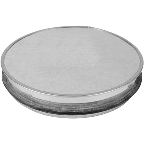 Repa Market Metall-T-Kappe mit EPDM-Gummidichtung – 150 mm – Rohrabdeckung – Trockner-Entlüftungsabdeckung – Trocknerkanal-Endkappe – Metall-Endkappe – Metallstopfen – runde Metallkanalkappe von Repa Market