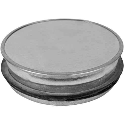 Repa Market Metall-T-Kappe mit EPDM-Gummidichtung – 80 mm – Rohrabdeckung – Trockner-Entlüftungsabdeckung – Trocknerkanal-Endkappe – Metall-Endkappe – Metallstopfen – runde Metallkanalkappe von Repa Market