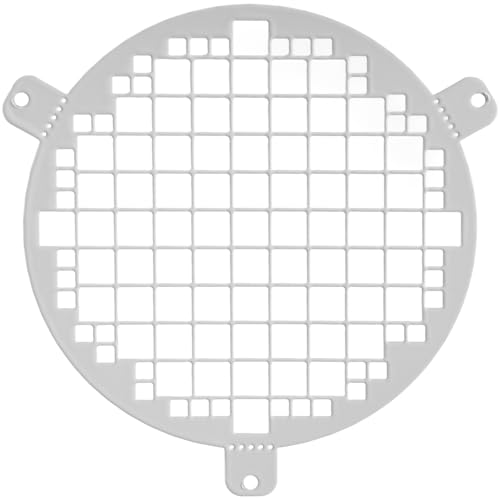 Repa Market Ø 12.5 cm Weiß Rundes Lüftungsgitter aus Verzinktem Stahl für Kriechkeller – Schutzgitter für Einlass und Auslass – Universelles Metall-Schutzgitter für Luftzufuhr und abluft – Robustes von Repa Market