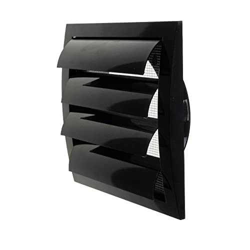 Ø150mm 190x190 mm Schwarze Dunstabzugshaube mit eingebautem Schädlingsschutz, Weiß/Grau/Braun/Schwarz, Lüftungsschlitzabdeckung, HVAC-Abluftkanalabdeckung, Auspuffkappe (Ø150 mm, 190x190 mm, Weiß) von Repa Market