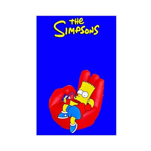 RePaLy Animiertes Poster "The Simpsons", Leinwandposter, Schlafzimmer-Dekor, Sportlandschaft, Büro, Raumdekoration, Geschenk, ungerahmt, 40 x 60 cm von Repaly