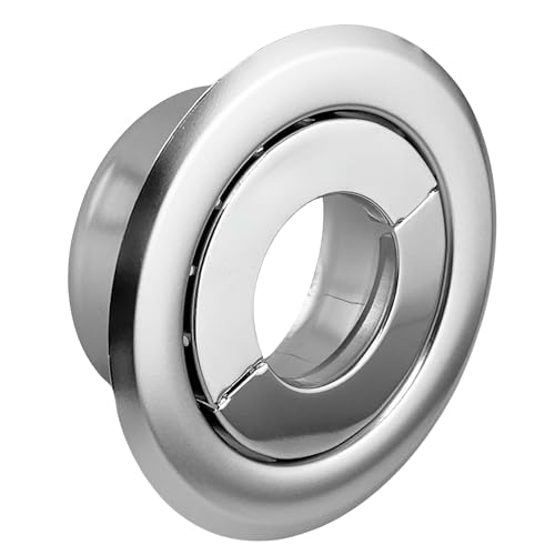Einbauback-Sprinkler-Rosette 3/4 Zoll IPS - geteilt 3-teilig in verchromt - Tiefenverstellbereich bis 3/4 Zoll für Feuersprinkler-Verkleidung von RepelFire