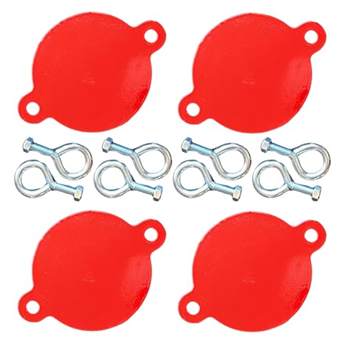 FDC Bruchbare Aluminiumkappen, 6,4 cm, rote Metallabdeckungen für Feuerwehranschlüsse, langlebig, bruchbar, für siamesische FDC, 2 Sets (4 Kappen) von RepelFire